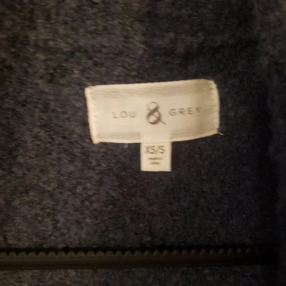 Lou & Grey Charcoal Grey Knit Waterfall Cardigan Sweater‎ XS S